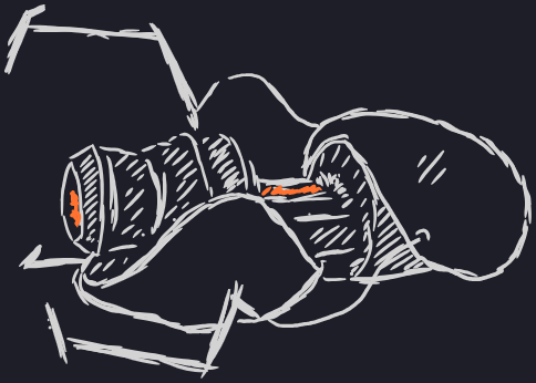 Hand-drawn Portal gun replica with orange accents.